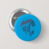 Amerika Land der Heimat der Tapferen Rodeo Button (Vorne & Hinten)