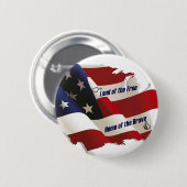 Amerika/Land des freien Zuhause vom tapferen/vom Button (Vorne & Hinten)