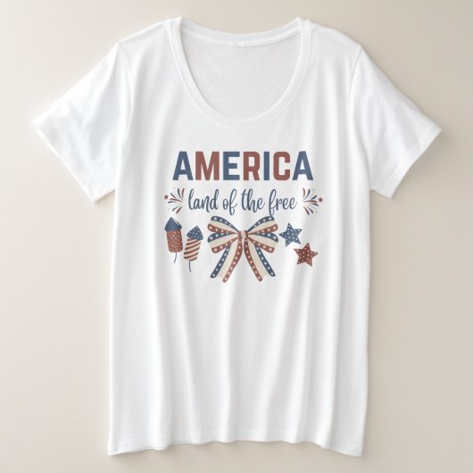 Amerika - Land des T-Shirts der freien Frau (Design vorne)