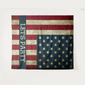 AMERIKA LASSE PARTY-BACKDROP WANDTEPPICH (Vorderseite (Horizontal))