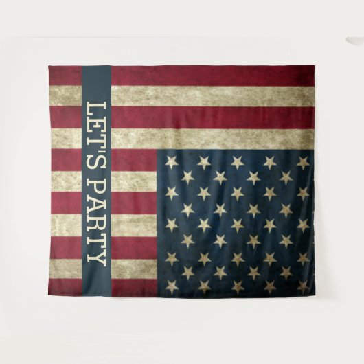 AMERIKA LASSE PARTY-BACKDROP WANDTEPPICH (Vorderseite (Horizontal))