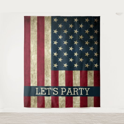 AMERIKA LASSE PARTY-BACKDROP WANDTEPPICH (Vorderseite)