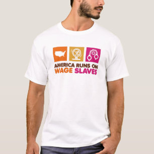 Amerika läuft auf T-Shirt