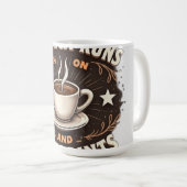Amerika läuft mit Kaffee und Beschwerden Kaffeetasse (VorderseiteRechts)
