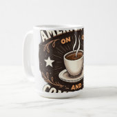 Amerika läuft mit Kaffee und Beschwerden Kaffeetasse (Vorderseite Links)