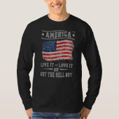 Amerika lebt es Liebe oder holt es aus dem 4. T-Shirt (Vorderseite)