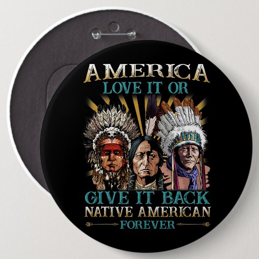 Amerika Liebe es oder gibt es zurück den amerikani Button (Vorne & Hinten)