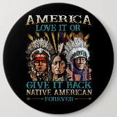 Amerika Liebe es oder gibt es zurück den amerikani Button (Vorderseite)