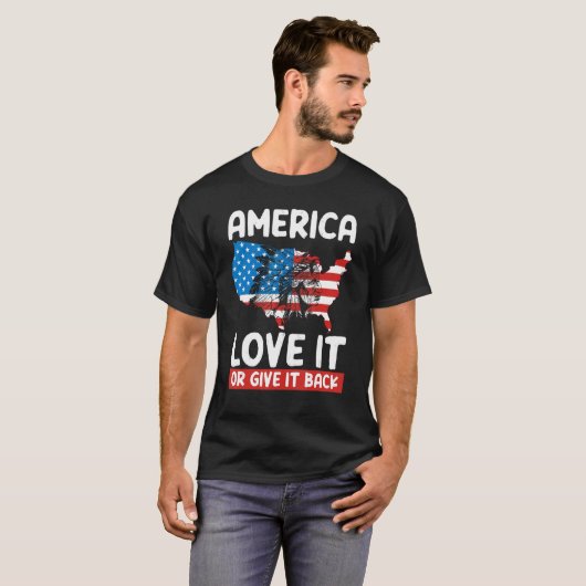 Amerika Liebe es oder gibt es zurück zu den amerik T-Shirt (Vorne ganz)