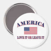 Amerika Liebe es oder verlasse es Magnet (Vorderseite/Rückseite)