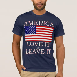 Amerika Liebe es oder Verlasse es Mens Dark Tshirt
