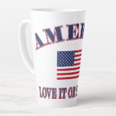 Amerika Liebe es oder verlasse es Milchtasse (Linke Ecke)