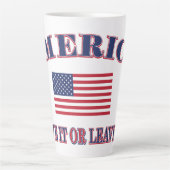 Amerika Liebe es oder verlasse es Milchtasse (Vorderseite)
