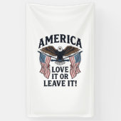 Amerika Liebe Es Oder Verlasse Es Patriotischer Ad Banner (Vertikal)
