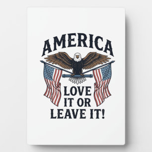 Amerika Liebe Es Oder Verlasse Es Patriotischer Ad Fotoplatte
