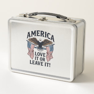 Amerika Liebe Es Oder Verlasse Es Patriotischer Ad Metall Brotdose