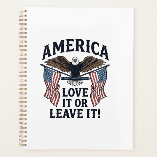 Amerika Liebe Es Oder Verlasse Es Patriotischer Ad Planer (Vorderseite)
