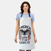 Amerika Liebe Es Oder Verlasse Es Patriotischer Ad Schürze (Getragen)