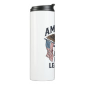 Amerika Liebe es oder verlasse es Patriotischer Ad Thermosbecher (Nach links gedreht)