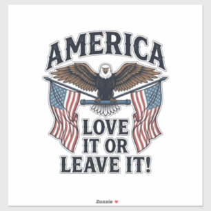 Amerika Liebe Es Oder Verlasse Es Patriotisches Ad Aufkleber