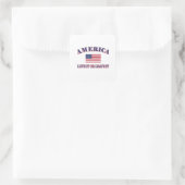Amerika Liebe es oder verlasse es Quadratischer Aufkleber (Tasche)
