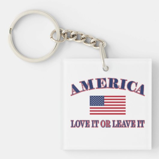Amerika Liebe es oder verlasse es Schlüsselanhänger (Vorderseite)