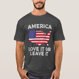 Amerika Liebe oder verlasse es, Pro America Vintag T-Shirt