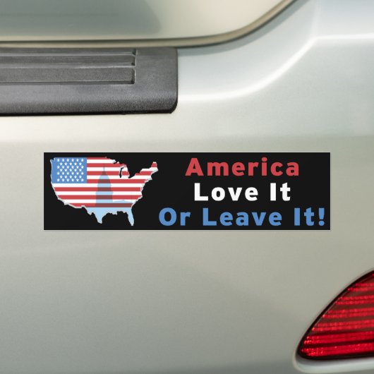 Amerika - Liebe verlässt es oder es! Autoaufkleber (Auf Auto)