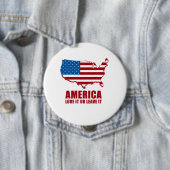 Amerika. Liebe verlässt es oder es Button (Beispiel)