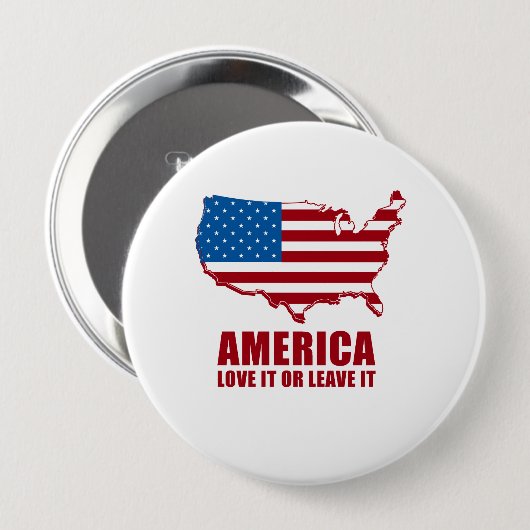 Amerika. Liebe verlässt es oder es Button (Vorne & Hinten)