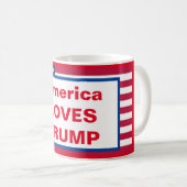 Amerika LIEBEN TRUMP KAFFEE TASSE (VorderseiteRechts)
