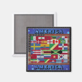 AMERIKA-Magnet Magnet (Vorderseite/Rückseite)