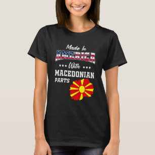 Amerika Makedonische Teile Mazedonien Karte USA-Fl T-Shirt
