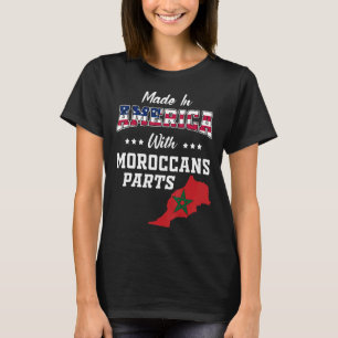 Amerika Marokko Teile Marokko Karte USA Flagge Anc T-Shirt