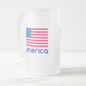 Amerika Mattglas Bierglas (Vorderseite Links)