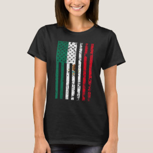Amerika Mexiko Flagge Mexikanischer Roots Amerikan T-Shirt