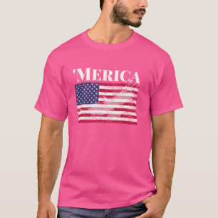 Amerika mit amerikanischer Flagge T-Shirt