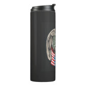 Amerika mit der Flagge Thermosbecher (Nach links gedreht)