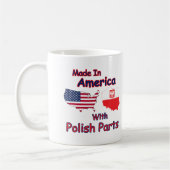 Amerika mit polnischen Teilen Kaffeetasse (Links)