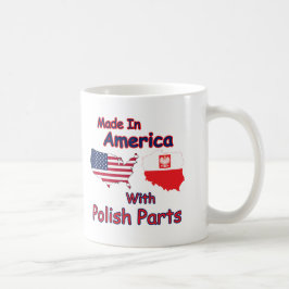 Amerika mit polnischen Teilen Kaffeetasse