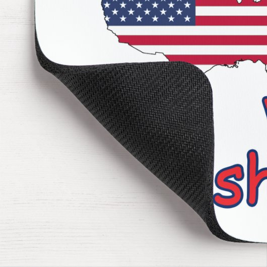 Amerika mit polnischen Teilen Mousepad (Ecke)