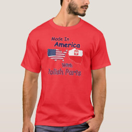 Amerika mit polnischen Teilen T-Shirt