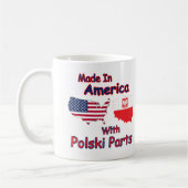 Amerika mit Polski-Teilen Kaffeetasse (Links)