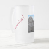 AMERIKA MT. RUSHMORE- UND TRUMP-GLASDESIGN MATTGLAS BIERGLAS (Vorderseite Links)