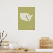 Amerika multikulturell poster (Küche)