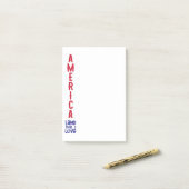 Amerika: mutig, stolz und frei post-it klebezettel (Auf Schreibtisch)