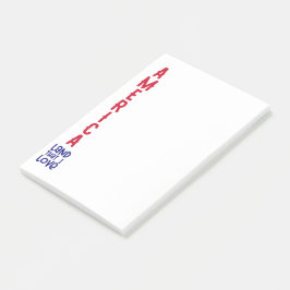 Amerika: mutig, stolz und frei post-it klebezettel