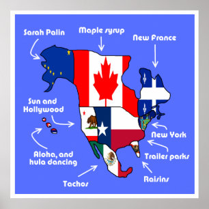 Amerika nach Europa Poster