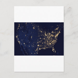 Amerika nachts postkarte