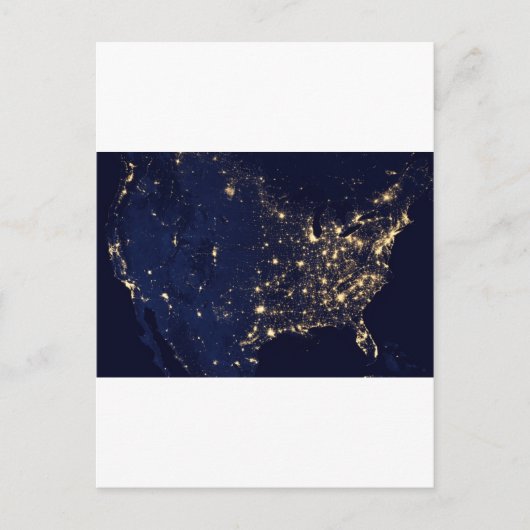 Amerika nachts postkarte (Vorderseite)